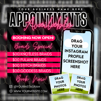 Booking Flyer Template