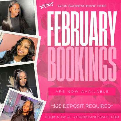 February Bookings Flyer Template
